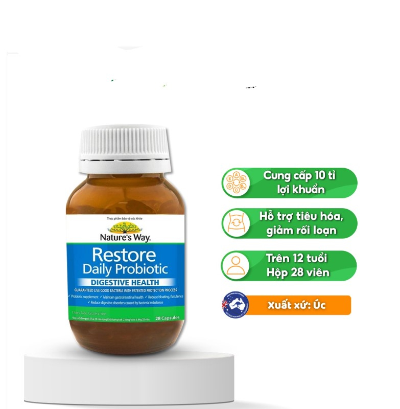 Viên uống Nature's Way Restore Daily Probiotic ảnh 1