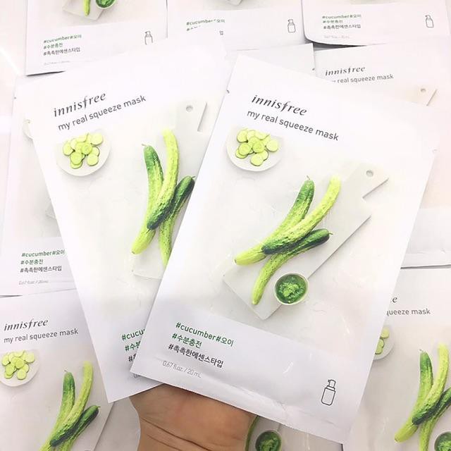 Mặt nạ Innisfree My Real Squeeze Mask Cucumber ảnh 2