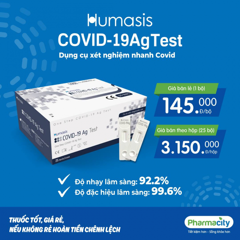 Bộ kit test nhanh Covid-19 Ag Humasis chính hãng của Nhà thuốc Tiện Lợi - Pharmacity ảnh 2