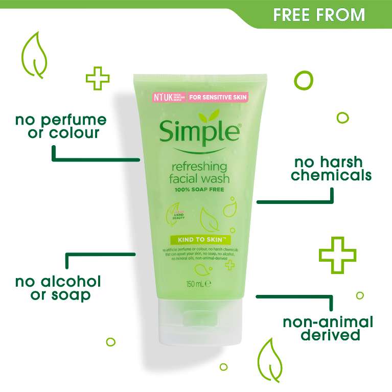Simple Kind To Skin Refreshing Facial Wash ảnh 2