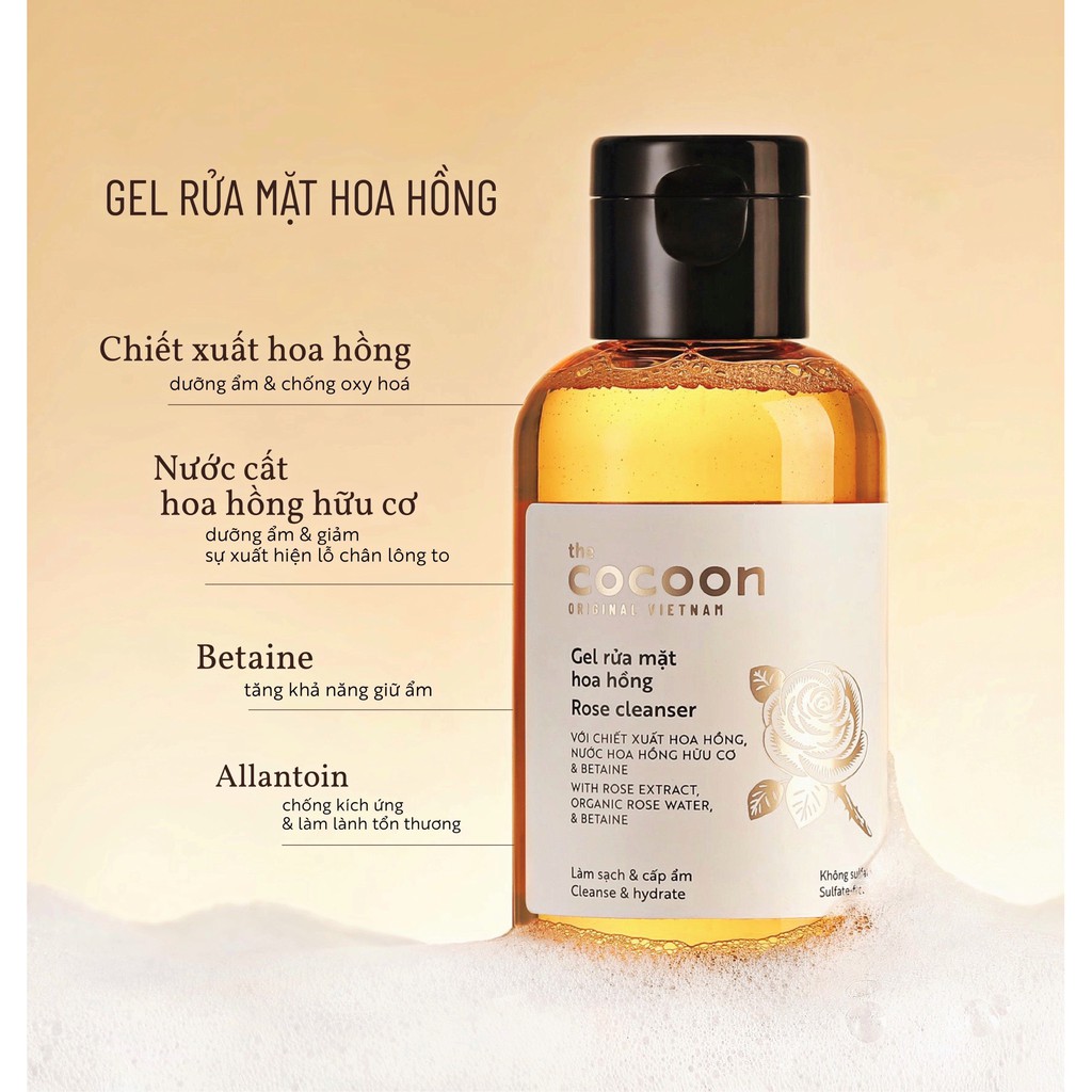 Sữa rửa mặt The Cocoon Rose Cleanser ảnh 1