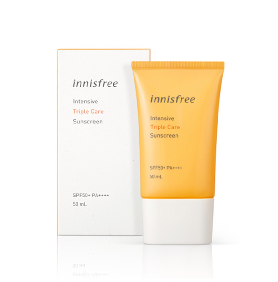 Kem chống nắng Innisfree Triple-care SPF 50+ là kem chống nắng Hàn Quốc vật lí có độ thấm tốt ảnh 2