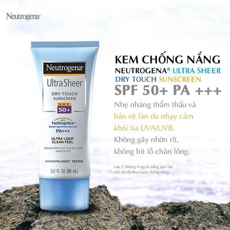 Kem chống nắng Neutrogena Ultra Sheer Dry-Touch Sunscreen SPF 50+ ảnh 1