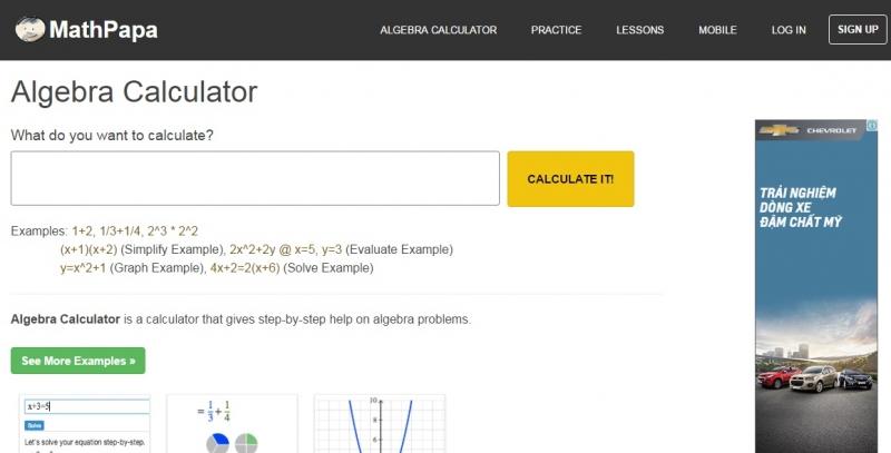 Algebra Calculator ảnh 1