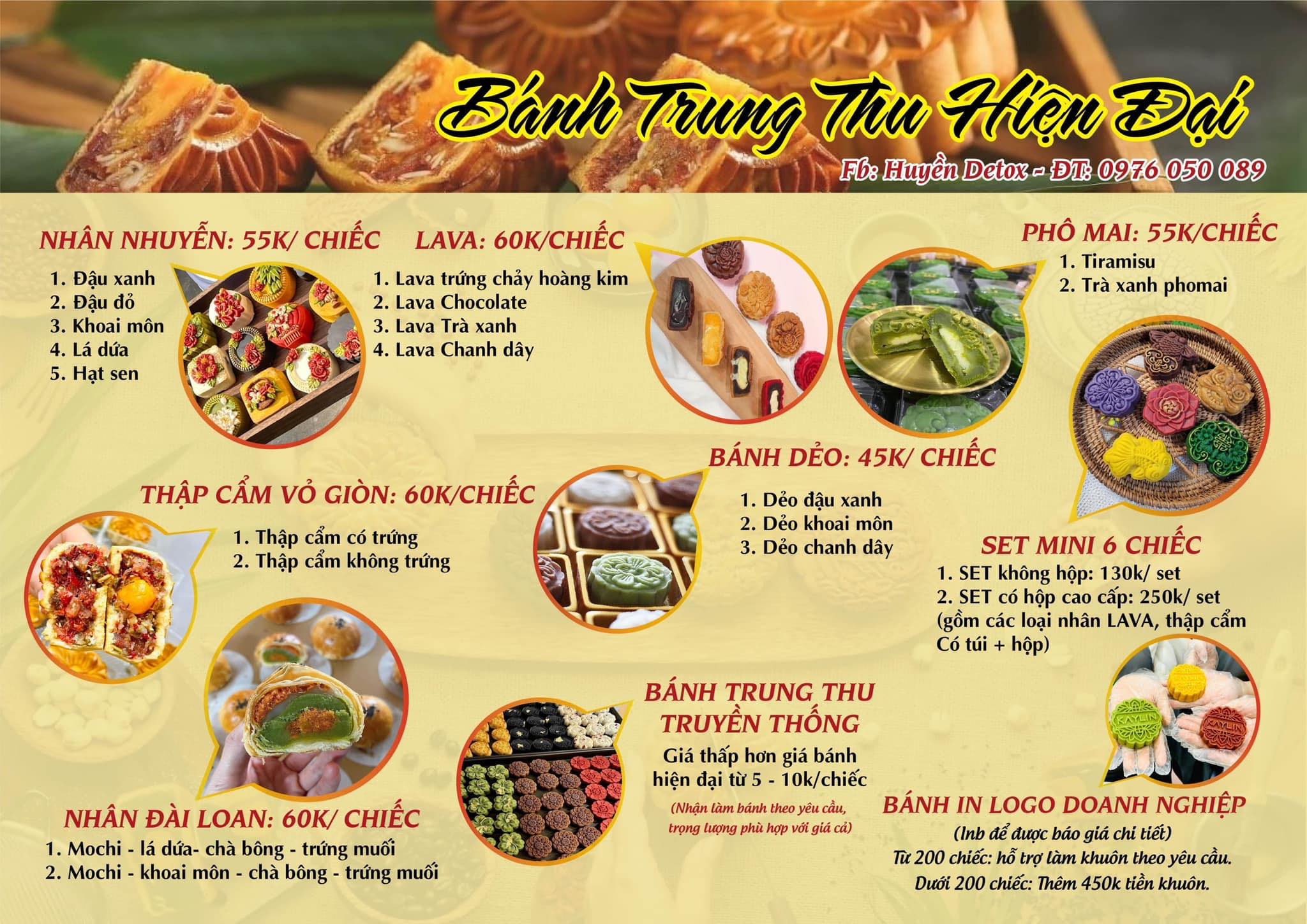 Bánh trung thu handmade nhà Huyền Detox ảnh 1