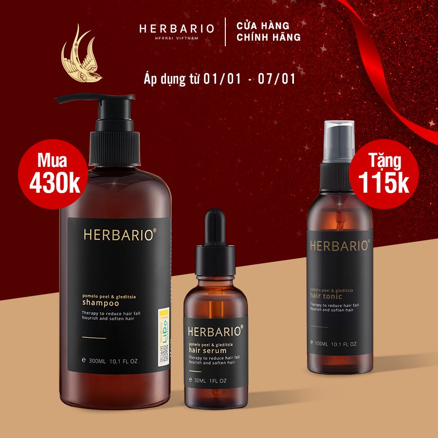 Dầu gội Vỏ bưởi & Bồ kết Herbario ảnh 2