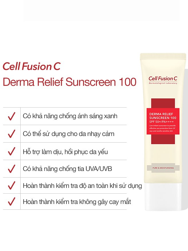 Kem Chống Nắng Cell Fusion C Derma Relief Sunscreen ảnh 2