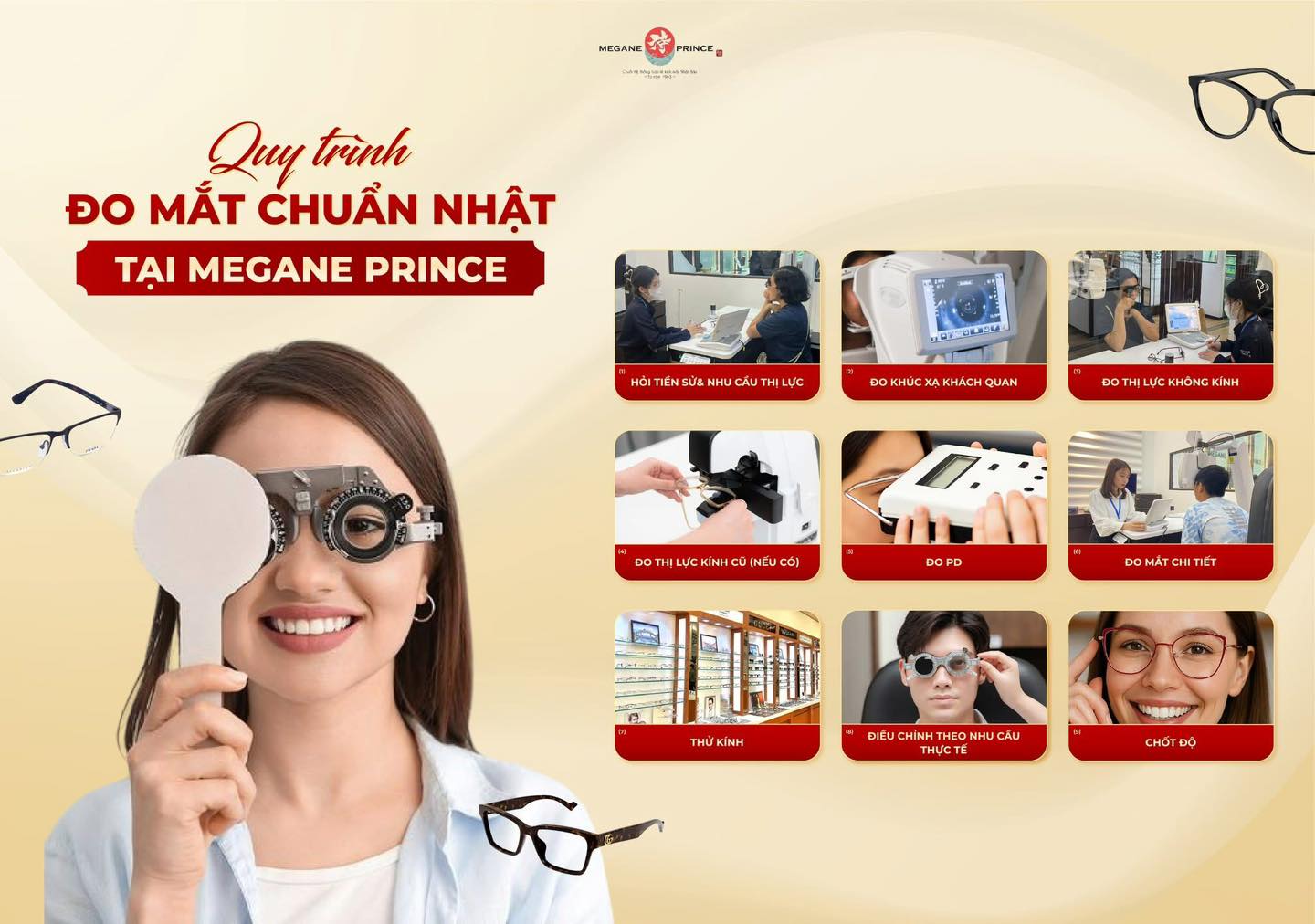 Kính mắt Nhật Megane Prince Long Biên ảnh 1