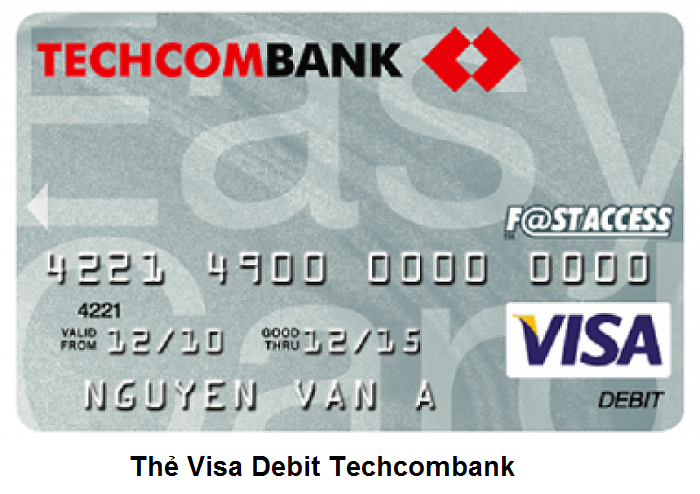 Thẻ Debit Techcombank Visa ảnh 1