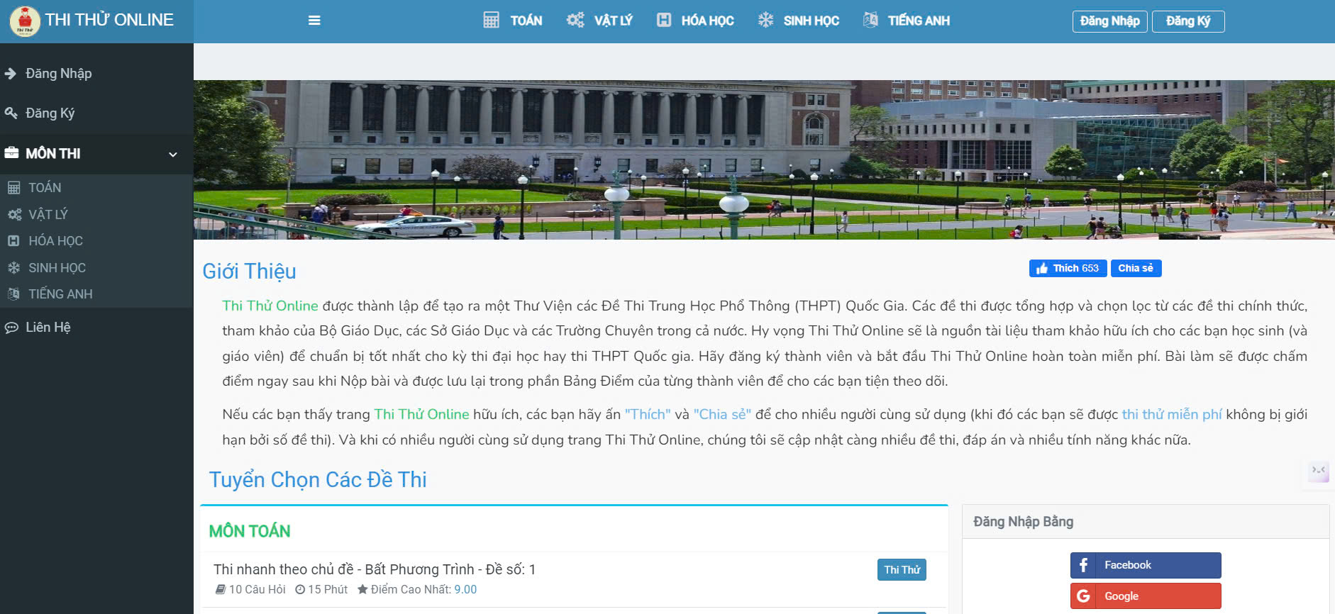 Thi Thử Online ảnh 2