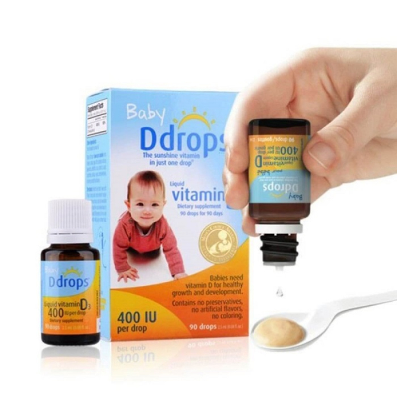 Vitamin D3 400IU Baby Ddrops Mỹ ảnh 1