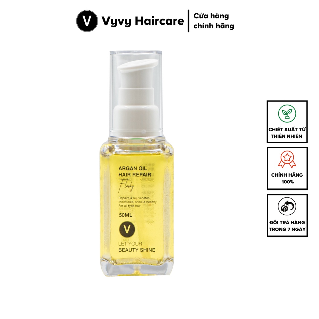 Serum giữ nếp tóc dưỡng ẩm phục hồi hư tổn chiết xuất Argan Oil Hair Repair Vyvyhaircare V ảnh 1