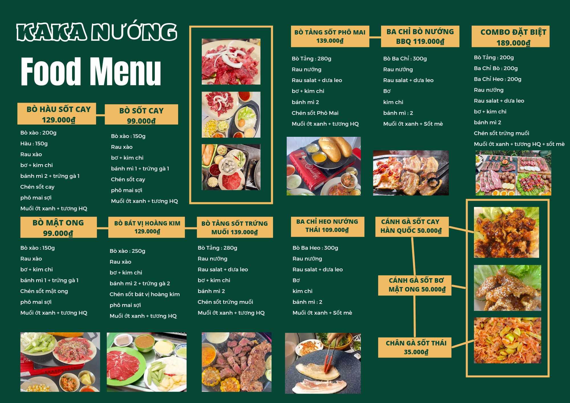 Menu quán ảnh 2