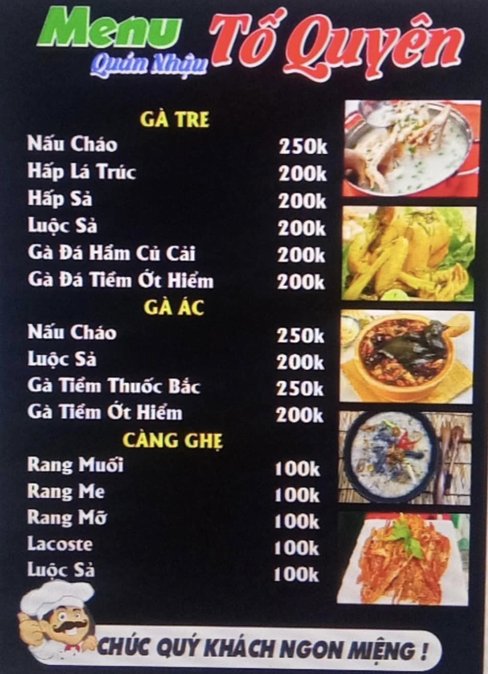 Menu quán ảnh 2