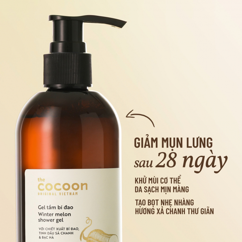 Gel tắm Cocoon Winter Melon Reducing Back Acne ảnh 1