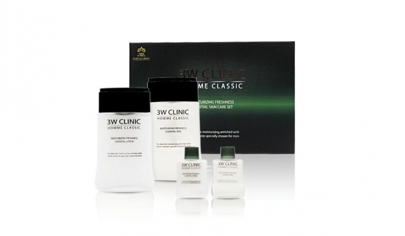 3W CLINIC Homme Classic Moisturizing Freshness Essential 2 Items Set ảnh 1
