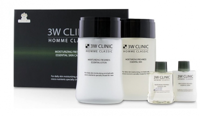 3W CLINIC Homme Classic Moisturizing Freshness Essential 2 Items Set ảnh 2