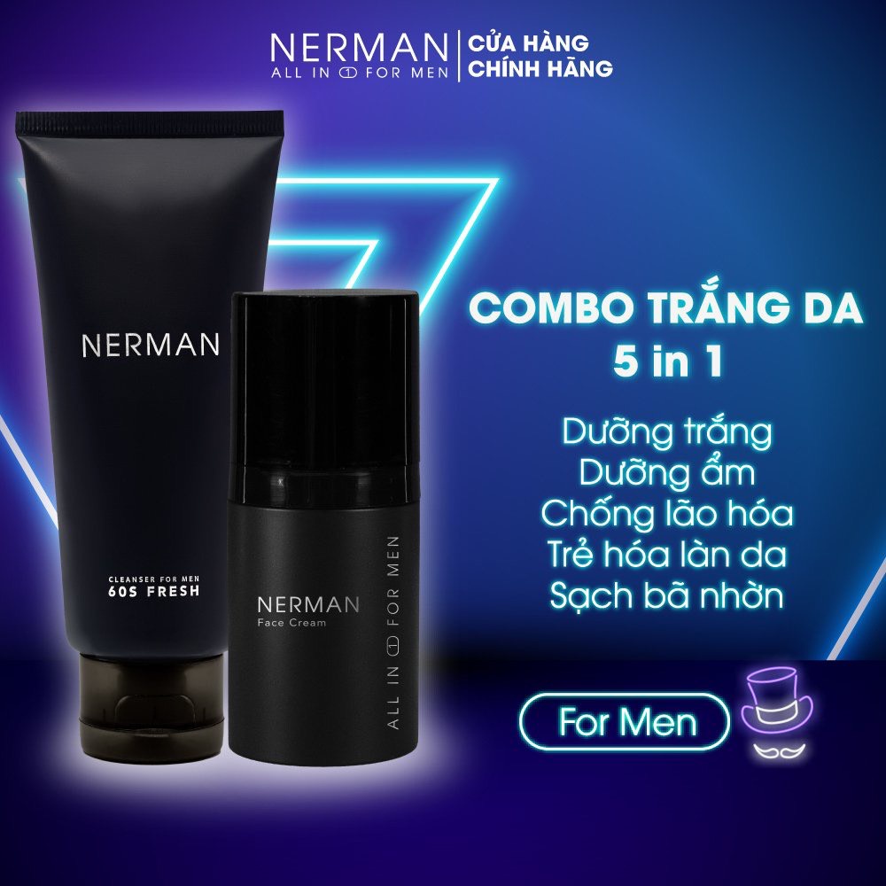 Combo trắng da cho nam Nerman Perfect Whitening ảnh 1