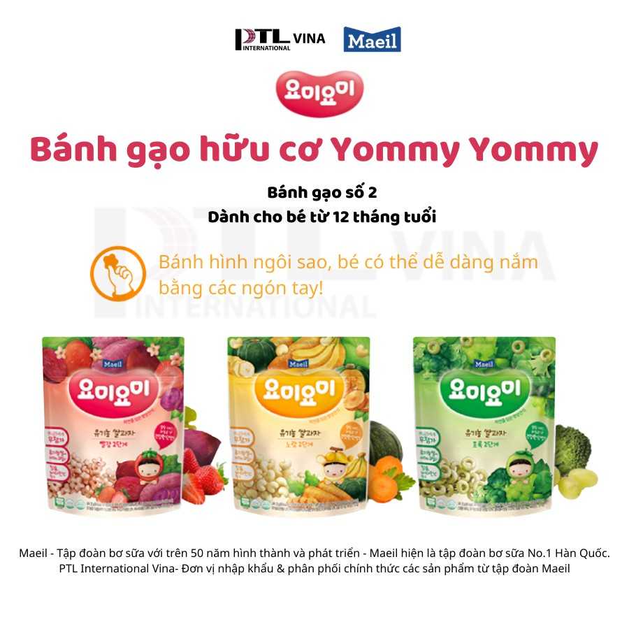 Bánh ăn dặm hữu cơ Yommy Yommy Maeil ảnh 1