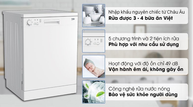 Máy rửa chén độc lập Beko DFN05311W ảnh 1