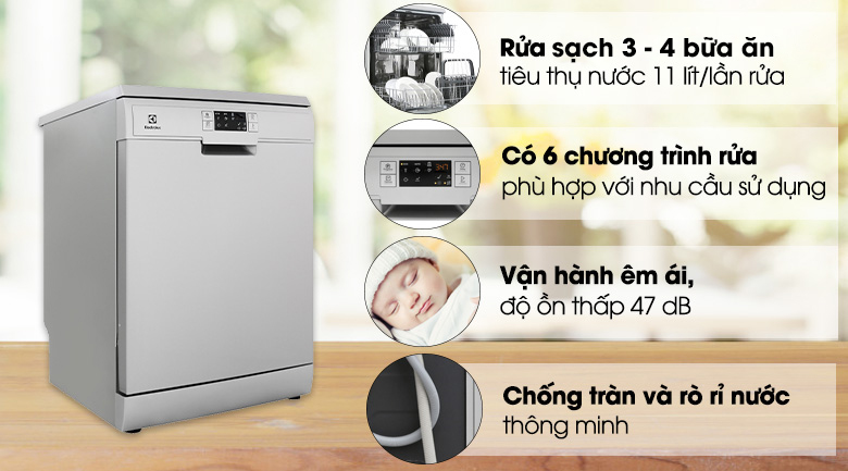 Máy rửa chén độc lập Electrolux ESF5512LOX ảnh 1