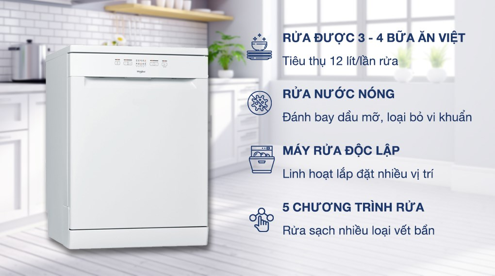 Máy rửa chén độc lập Whirlpool WFE 2B19 ảnh 1