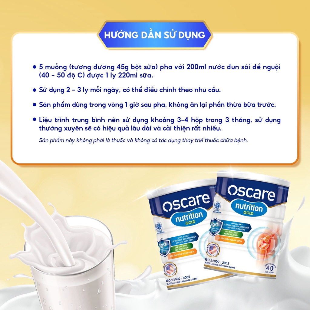 Sữa bột OSCARE Nutrition Gold ảnh 2