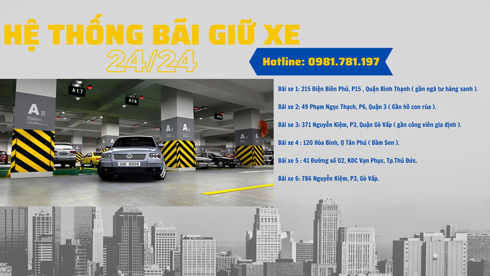 Hệ Thống Bãi Giữ Xe 24/24 ảnh 1