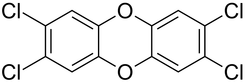 Cấu trúc của 2,3,7,8-Tetrachlorodibenzo-p-dioxin ảnh 1