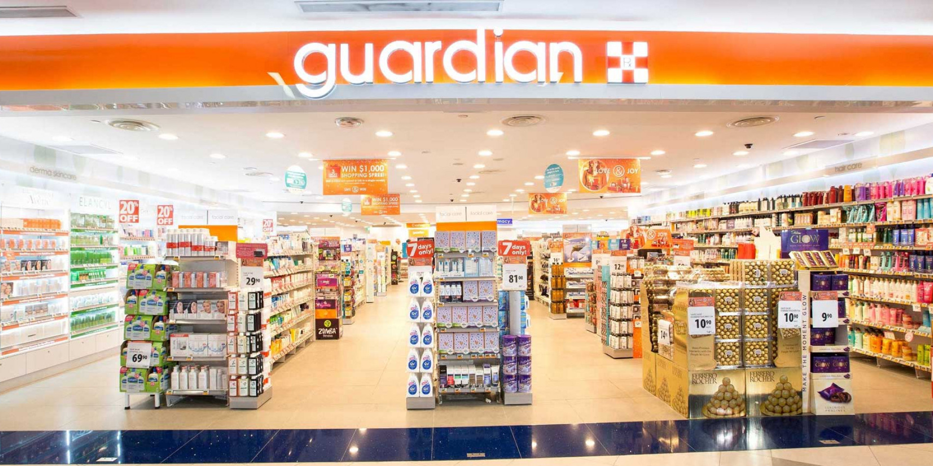 Guardian đang có hơn 500 thương hiệu uy tín về chăm sóc sức khoẻ và sắc đẹp