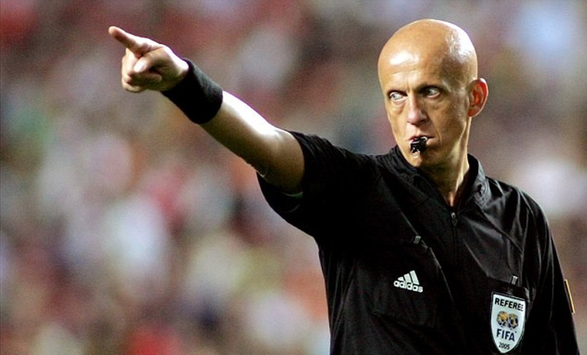 Pierluigi Collina có mái đầu hói đặc trưng của mình ảnh 1