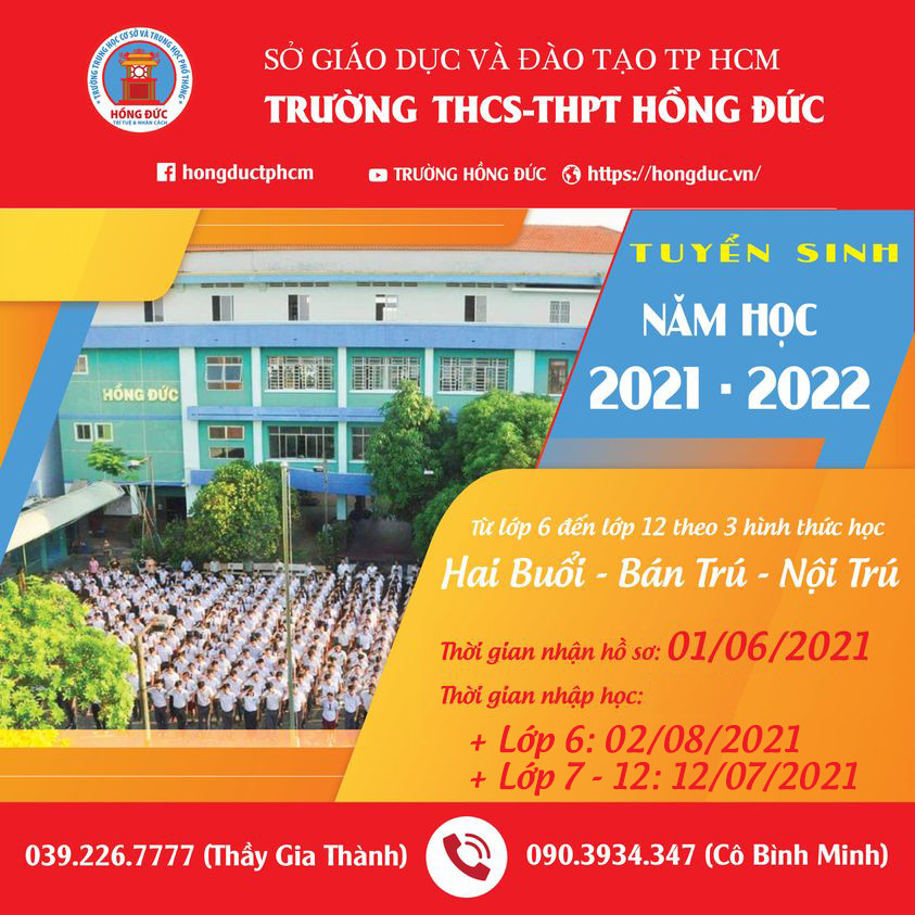 TRƯỜNG THCS & THPT HỒNG ĐỨC ảnh 1