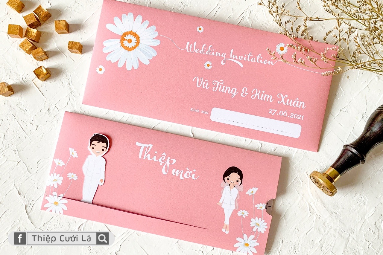 Thiệp Cưới Lá ảnh 2