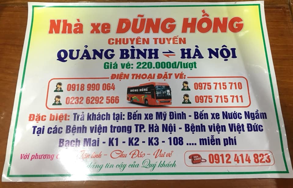 Nhà Xe Dũng Hồng Quảng Bình ảnh 2