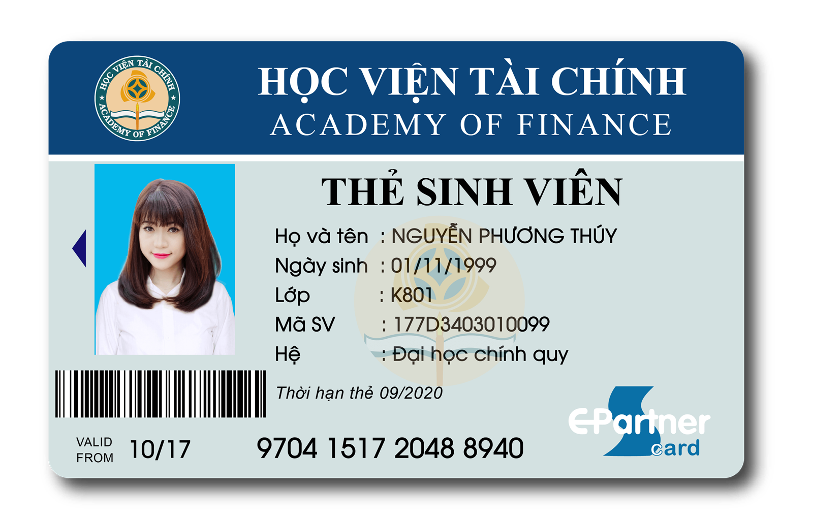 Thẻ sinh viên ảnh 1