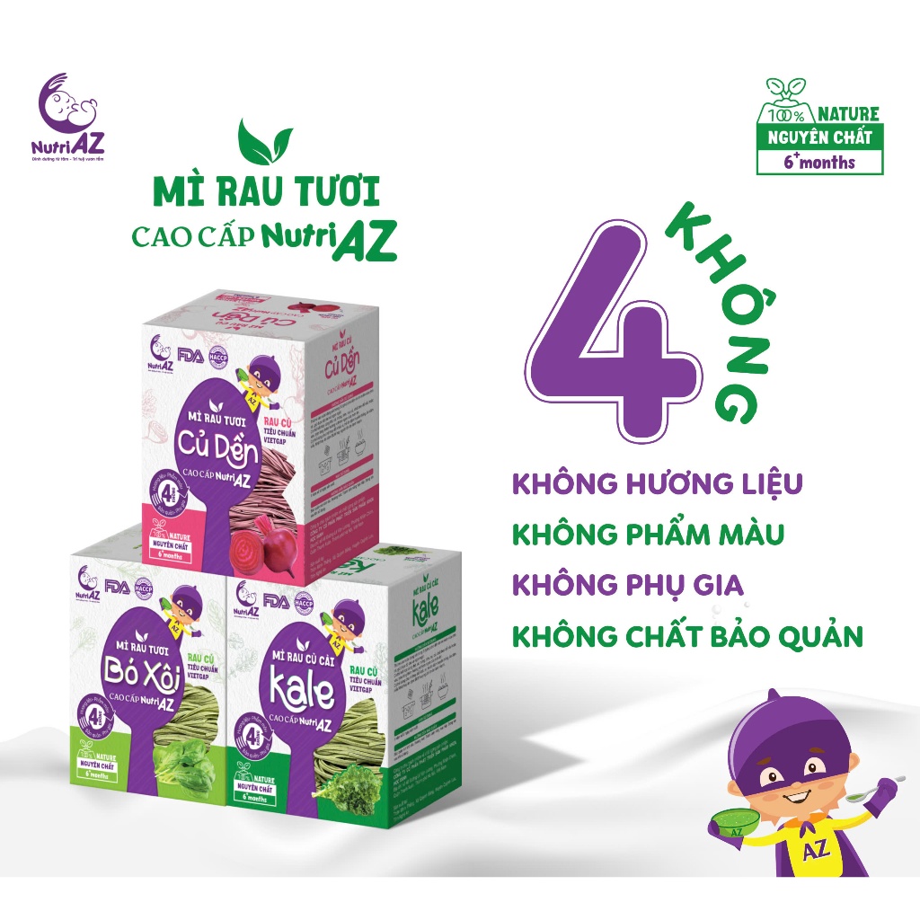 Mì Ăn Dặm Rau Củ Cao Cấp NutriAZ ảnh 1
