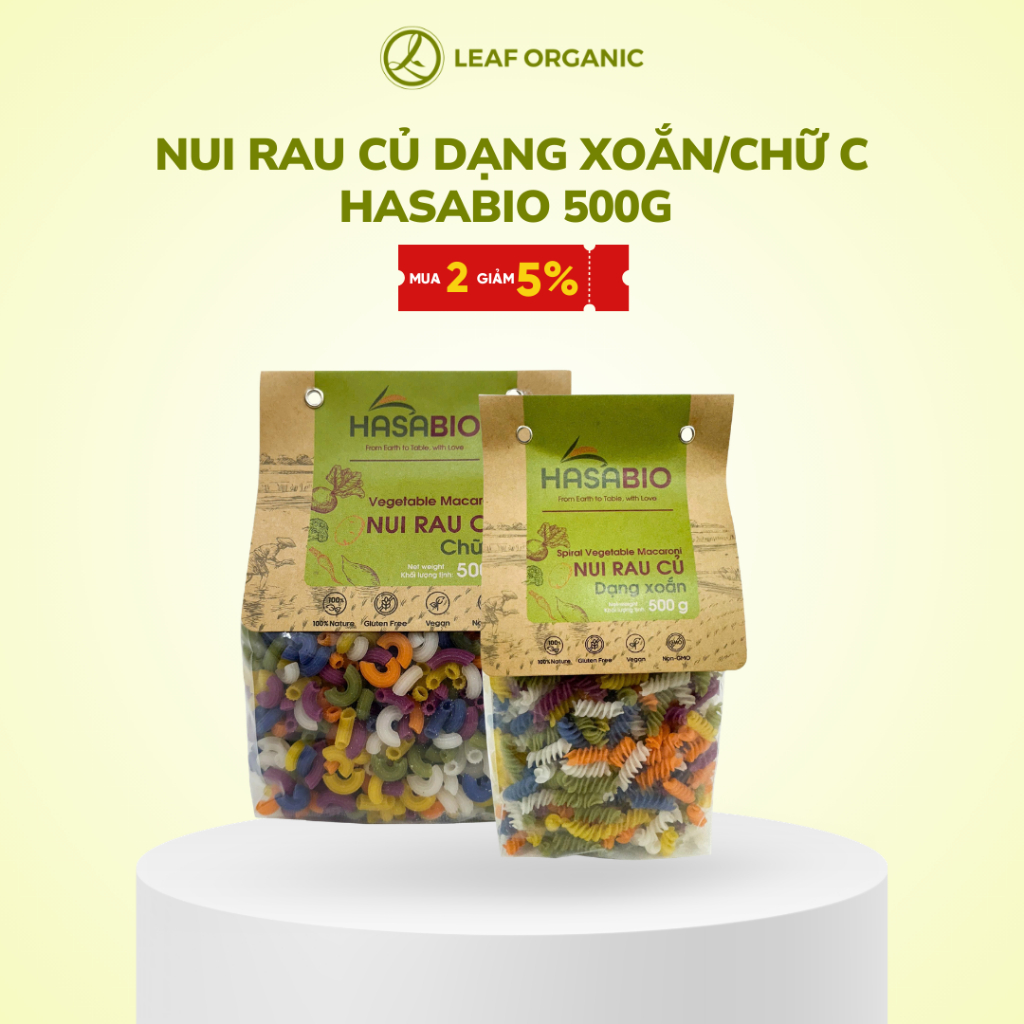 Nui rau củ dạng xoắn/chữ C HASABIO ảnh 1