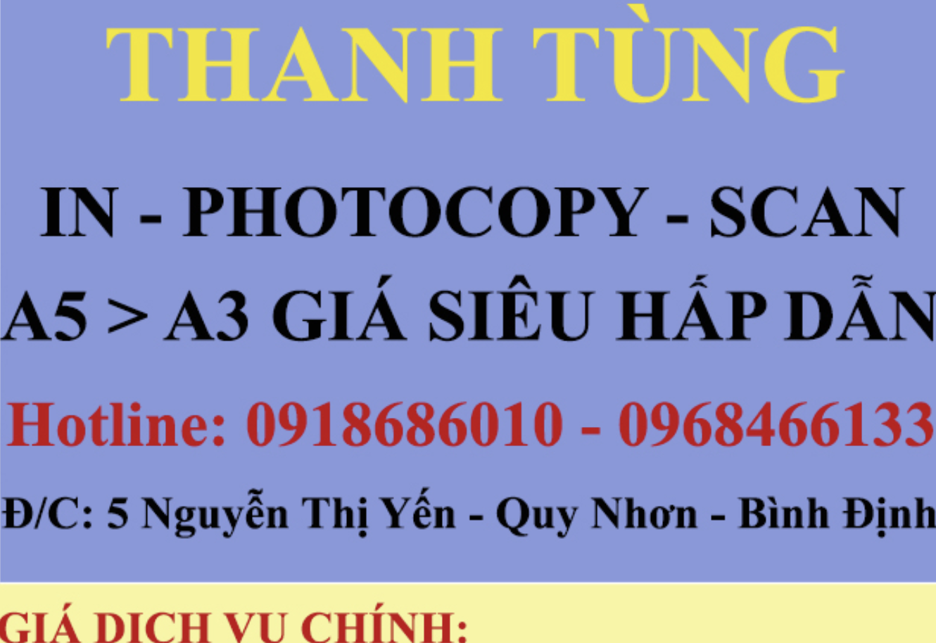 Photocopy - Scan - In Thanh Tùng ảnh 1