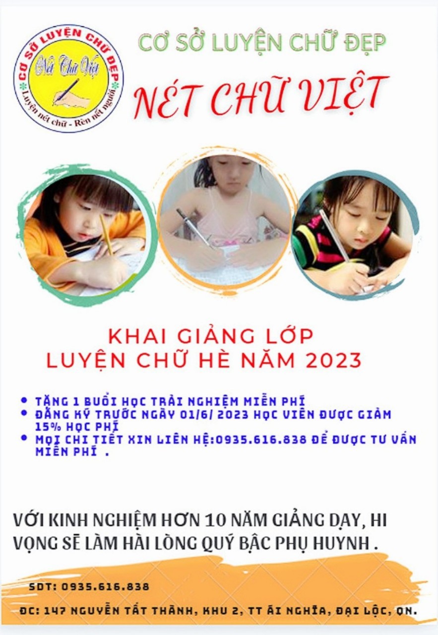 Cơ Sở Luyện Chữ Đẹp - Nét Chữ Việt ảnh 1