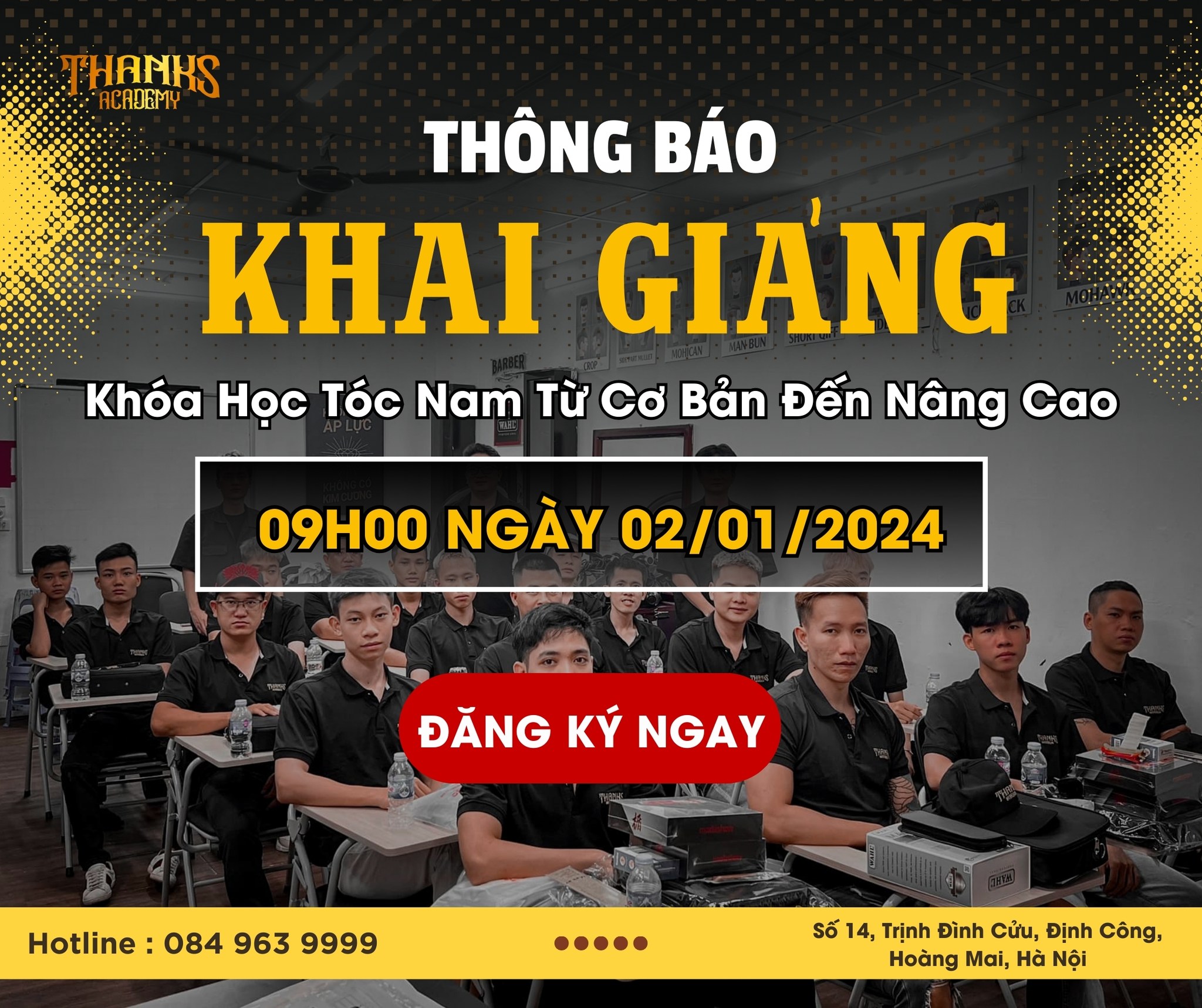 Học viện tóc nam Thanks Academy ảnh 1