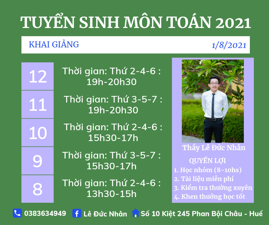 NK MATHS - Lớp Toán thầy Nhân ảnh 2