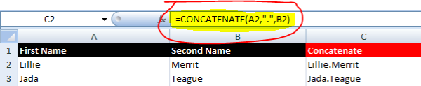 Hàm CONCATENATE ảnh 1