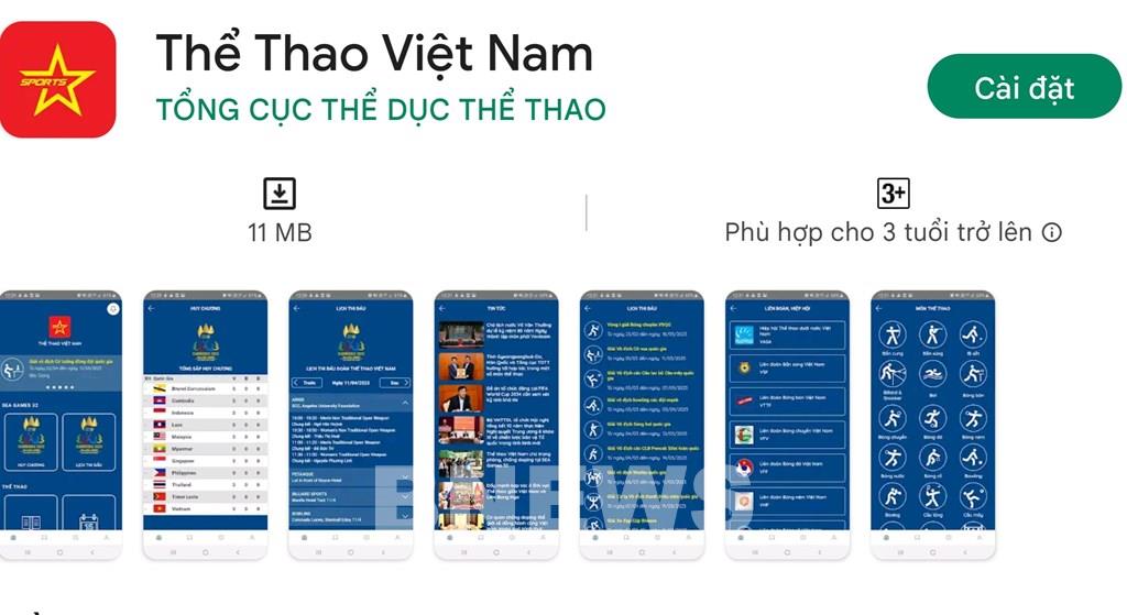 App Thể thao Việt Nam ảnh 2