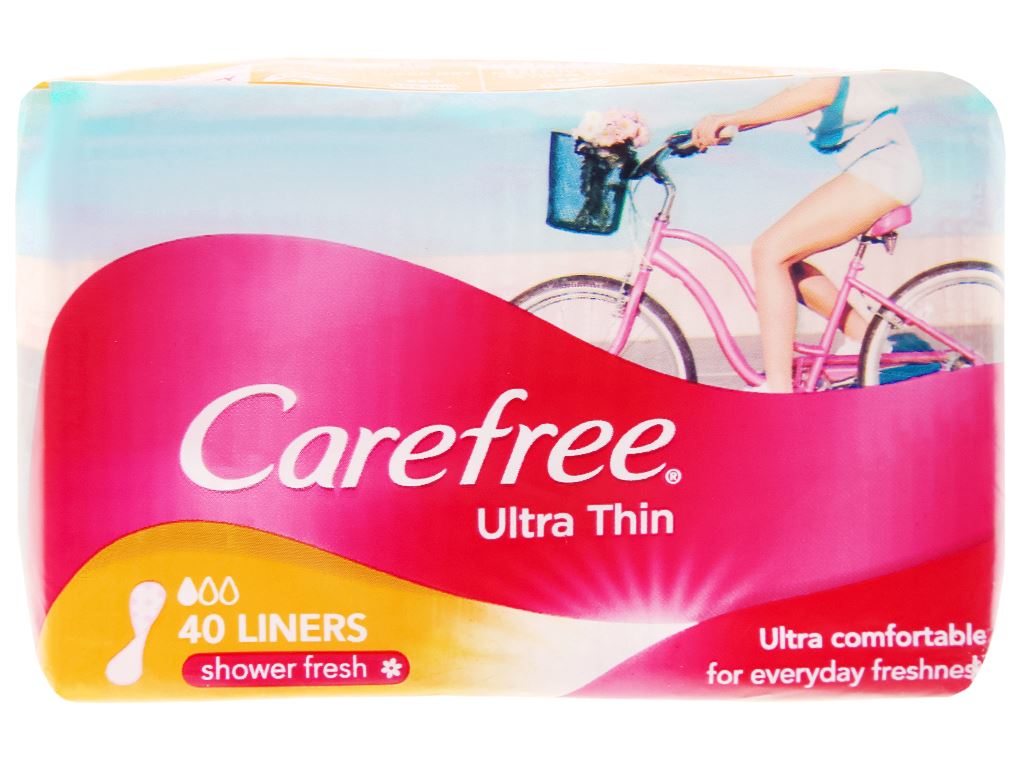 Băng vệ sinh Carefree Ultra Thin hàng ngày siêu mỏng 40 miếng ảnh 1