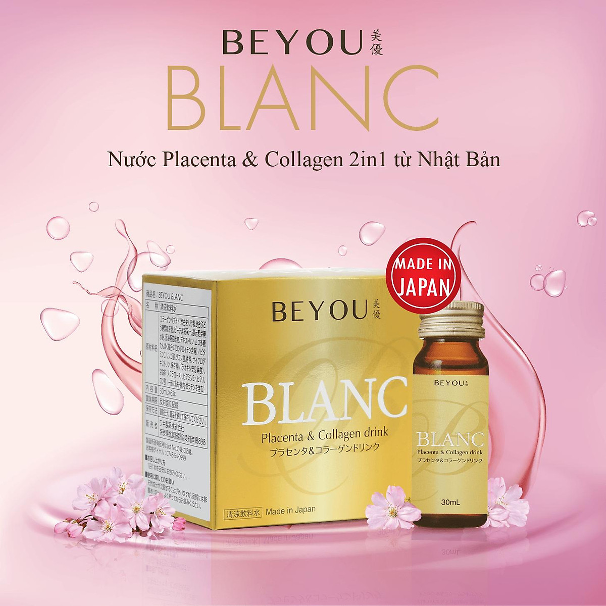 Beyou Blanc - Nước Placenta & Collagen Nhật Bản ảnh 1