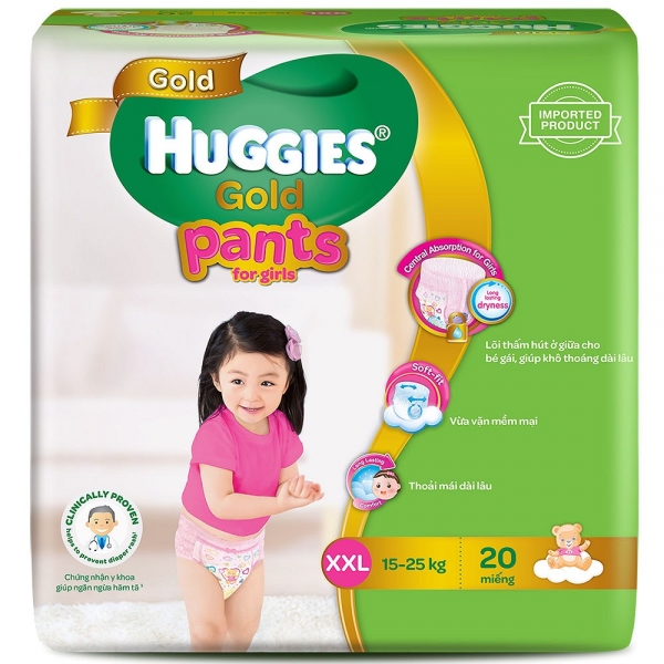 Bỉm quần Huggies Gold bé gái ảnh 1