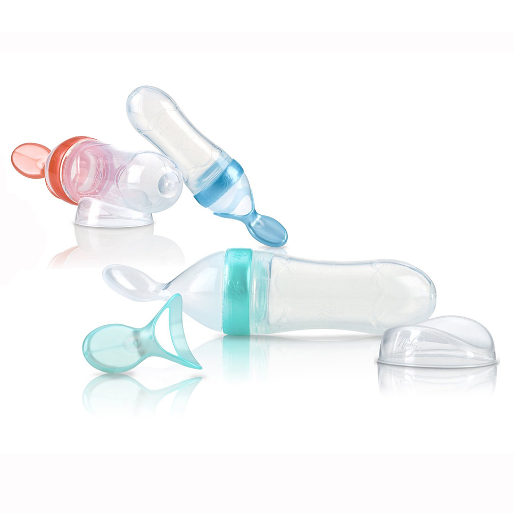 Bình muỗm ăn dặm cho bé Nuby Natural Touch Silicone Travel Infa Feeder ảnh 1