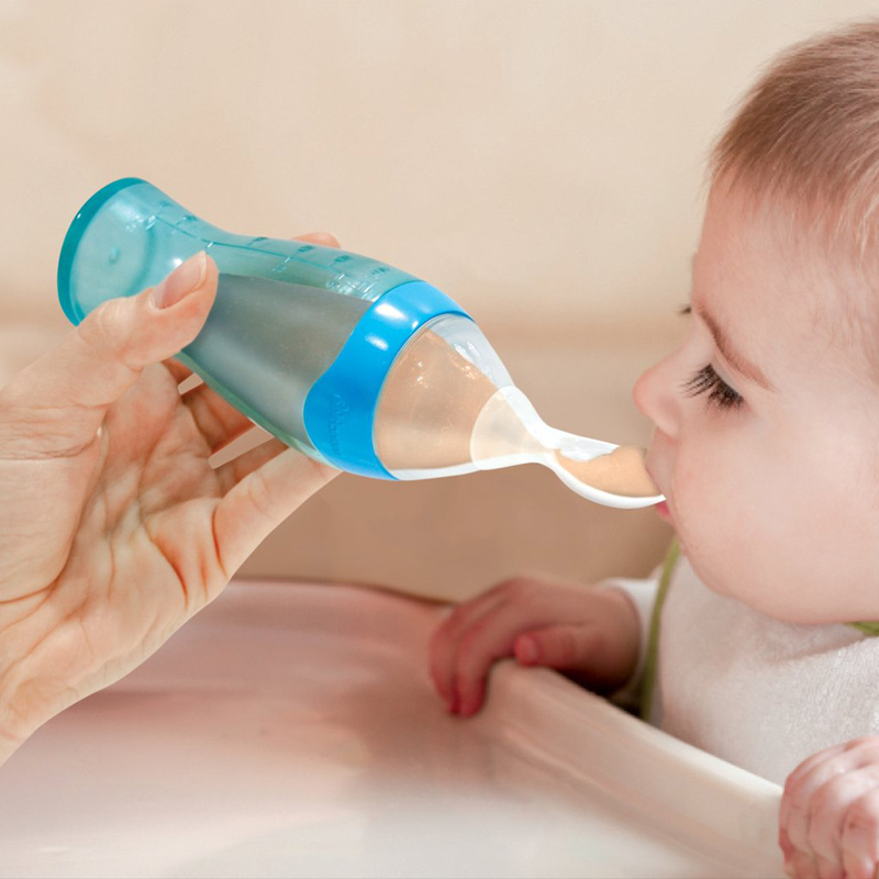 Bình muỗng ăn dặm cho bé Munchkin 4 Ounce Easy Squeezy Spoon ảnh 2