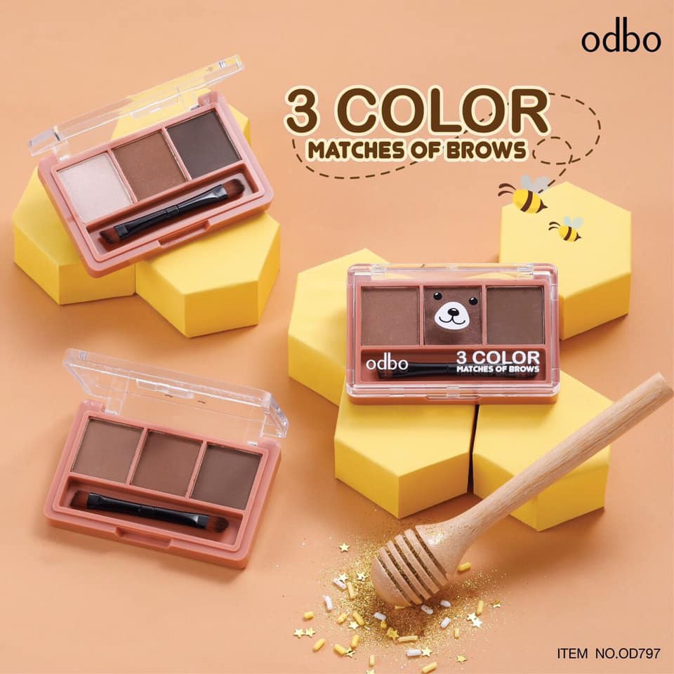 Bột Kẻ Chân Mày Odbo 3 Color Matches Of Brows ảnh 1