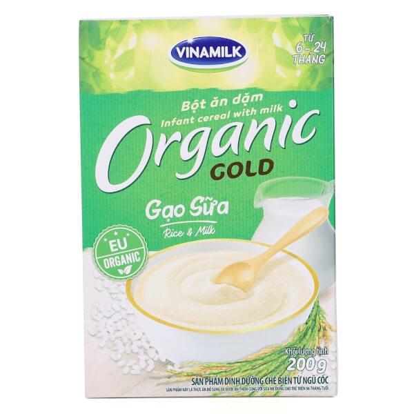 Bột ăn dặm Organic Gold Gạo sữa ảnh 1